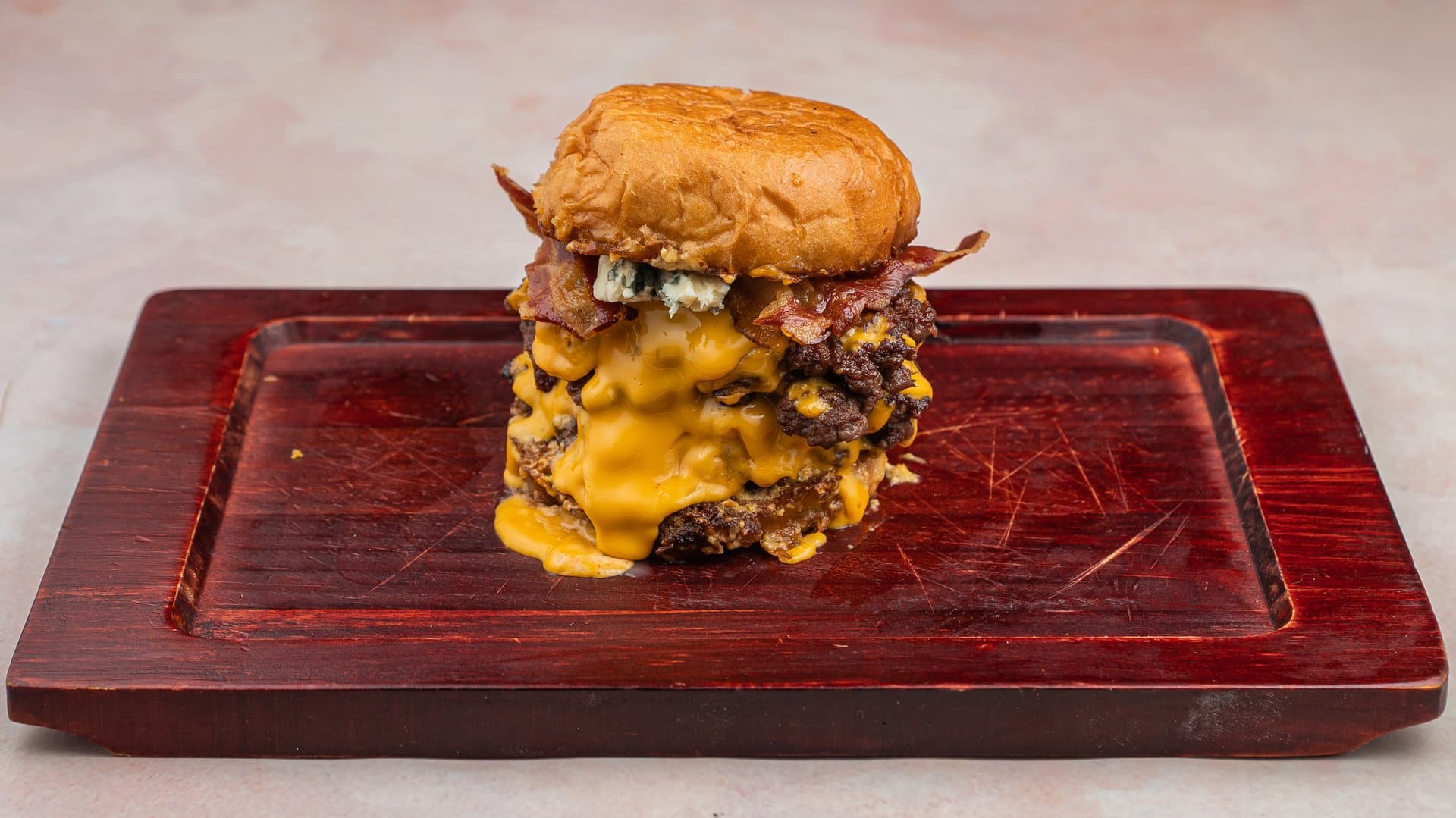 BLUE Triple Double burger